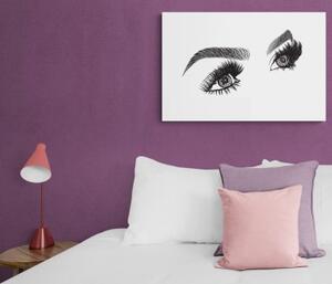 Obraz minimalistické ženské oči - 60x40 cm