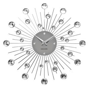 Nástěnné hodiny Sunburst crystal střední KARLSSON (Barva - stříbrná)