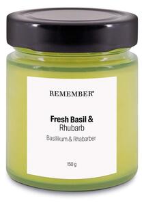 Vonná sojová svíčka doba hoření 35 h Fresh Basil & Rhubarb – Remember
