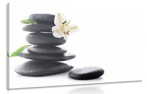 Obraz Zen kameny s lilií - 60x40 cm