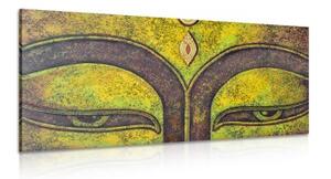Obraz oči Budhu malované akrylovou barvou - 100x50 cm