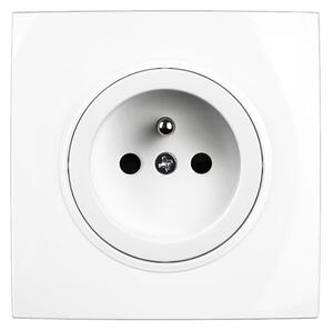 Elhard Zásuvka Rondo s hranatým rámečkem, bílá - kompletní RD6100W