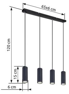 Globo 57911-4HB - Lustr na lanku ROBBY 4xGU10/35W/230V černá