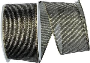 Stuha organzová ORGANDY LINES BLACK černá 40mm x 2m (12,-Kč/m)