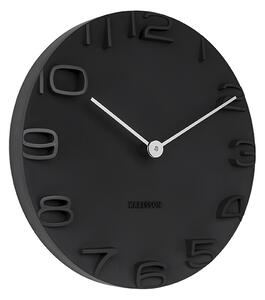 Nástěnné hodiny On The Edge černé s chromovanými ručičkami KARLSSON (Barva - černá)