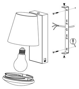 Eglo 97146 - Venkovní nástěnné svítidlo CALDIERO 1xE27/10W/230V IP44