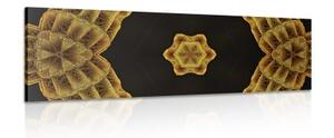 Obraz zajímavá zlatá Mandala - 150x50 cm