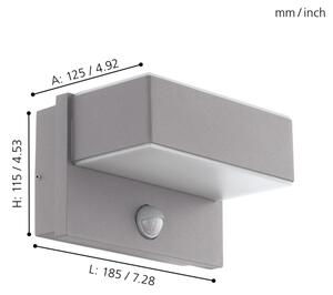 Eglo 97159 - LED Venkovní nástěnné svítidlo se senzorem AZZINANO 2xLED/5,6W/230V IP44