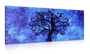 Obraz strom života na modrém pozadí - 100x50 cm