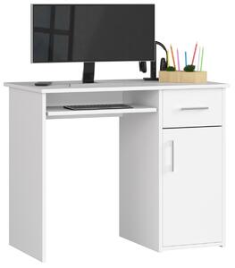 Ak furniture Volně stojící psací stůl Pin 90 cm bílý
