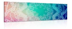 Obraz pastelová Mandala - 150x50 cm