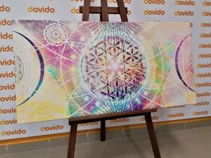 Obraz Mandala v zajímavém provedení - 100x50 cm