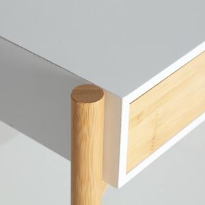 MUZZA Noční stolek selsa 55 x 32 cm bílý