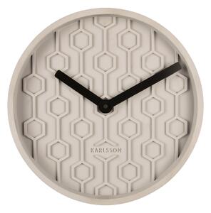 Nástěnné hodiny Honeycomb concrete šedé KARLSSON (barva-šedá)