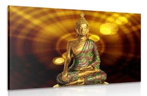 Obraz socha Budhu s abstraktním pozadím - 60x40 cm