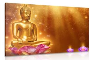 Obraz zlatý Budha - 90x60 cm