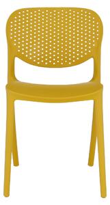 Plastová židle FEDRA – stohovatelná, více barev Žlutá