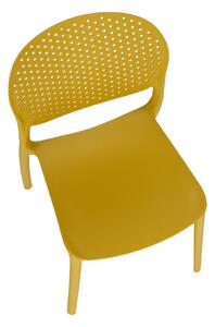 Plastová židle FEDRA – stohovatelná, více barev Žlutá