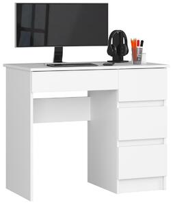 Ak furniture Psací stůl A-7 90 cm bílý pravý