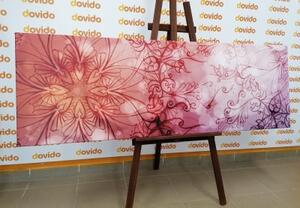 Obraz květinová Mandala - 120x40 cm