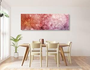 Obraz květinová Mandala - 120x40 cm