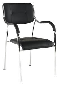 TEMPO Stohovatelná židle, černá, ILHAM