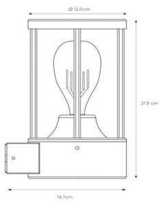 Lucide 14893/01/30 - Venkovní nástěnné svítidlo LORI 1xE27/15W/230V IP44