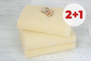 Set 2 ručníků EKONOM krémový + ručník ZDARMA