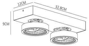 Lucide 09920/20/36 - LED Stmívatelné bodové svítidlo NENAD AR111 2xG53/10W/230V