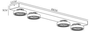 Lucide 09920/40/31 - LED Stmívatelné bodové svítidlo NENAD AR111 4xG53/10W/230V