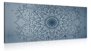 Obraz tmavě modrý květ Mandaly - 100x50 cm