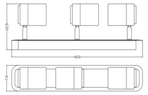 Lucide 26957/15/30 - LED Bodové svítidlo LENNERT 3xGU10/5W/230V černý