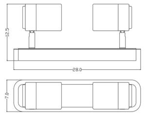 Lucide 26957/10/12 - LED Bodové svítidlo LENNERT 2xGU10/5W/230V matný chrom