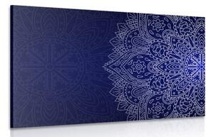 Obraz tmavě modrý ornament - 120x80 cm