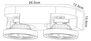 Lucide 22960/20/31 - LED Bodové svítidlo VERSUM AR111 2xG53/10W/230V bílá