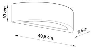 Sollux SL.0001 - Nástěnné svítidlo ATENA 1xE27/60W/230V 40,5 cm bílá
