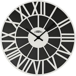 Dřevěné designové hodiny bílé/černé PRIM Glamorous Rome - B
