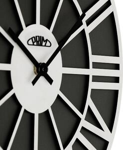 Dřevěné designové hodiny bílé/černé PRIM Glamorous Rome - B