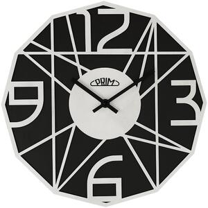 Dřevěné designové hodiny bílé/černé PRIM Glamorous Design - B