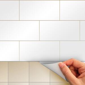 Sada samolepek na kachličky 30 ks 20x10 cm Subway Tiles White – Ambiance