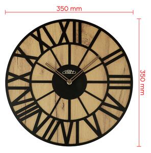 Dřevěné designové hodiny světle hnědé/černé PRIM Glamorous Rome - A