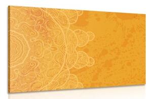 Obraz oranžová arabeska na abstraktním pozadí - 120x80 cm