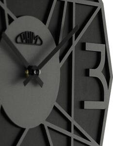 Dřevěné designové hodiny černé/grafitové PRIM Glamorous Design - C