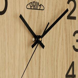 Dřevěné designové hodiny světle hnědé/černé PRIM Genuine Veneer - B