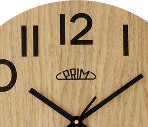 Dřevěné designové hodiny světle hnědé/černé PRIM Genuine Veneer - B