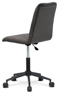 Kancelářská židle dětská, potah šedá sametová látka, výškově nastavitelná KA-T901 GREY4