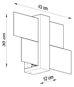 Sollux SL.0077 - Nástěnné svítidlo FENIKS 1 1xE27/60W/230V přírodní dřevo