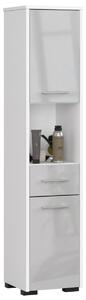 Avord Koupelnová skříňka Fin II 30 cm bílá/stříbrná lesk