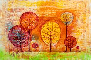 Tapeta stromy v barvách podzimu