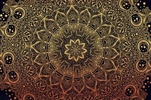 Obraz zlatá orientální Mandala - 90x60 cm